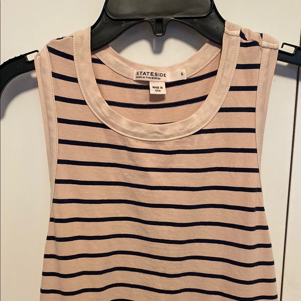 Stateside Striped Tank Top Pink and Blue Women’s Small